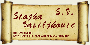 Stajka Vasiljković vizit kartica